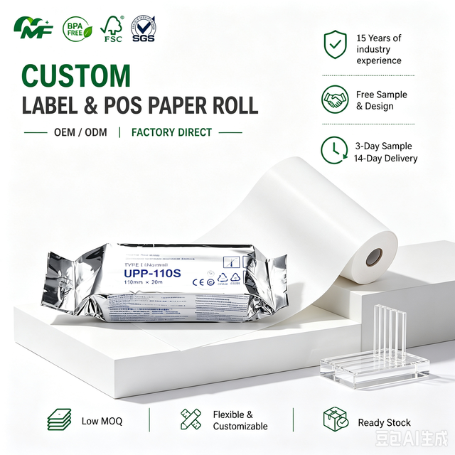 10 Rolls/box 110mmx20m UPP-110S Media Video Imaging Thermal Paper UPP 110S Thermal Ultrasound Paper for Sony Printer