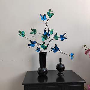 Rama Artificial de 7 <span class=keywords><strong>Cabezas</strong></span> con Mariposas, Accesorios de Fotografía, Decoración Suave para Bodas, Escenarios, Ventanas, Salas de Estar y Restaurantes - Product Image 4