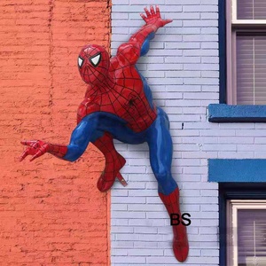 Decorazione domestica artigianato a grandezza naturale Action Figure <span class=keywords><strong>Spiderman</strong></span> statua scultura in vendita - Product Image 3