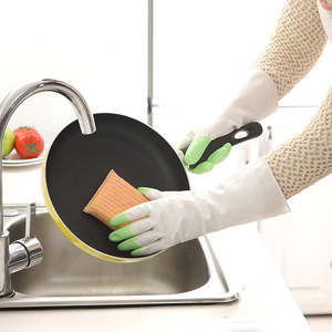 Dishwashing Gloves Waterproof Durable <b>Plastic</b> <b>Kitchen</b> Cleaning Gloves For Dishes Clothes Size M Two Color Pattern - Product Image 1