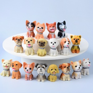 Statua <span class=keywords><strong>di</strong></span> Cucciolo in Resina, Figurina <span class=keywords><strong>di</strong></span> Cane Multi-Rasaceo, Decorazione per Torte, Accessori per Micro Paesaggi e Bonsai, Oggetto Decorativo da Scrivania e Casa, Regalo Artigianale - Product Image 1