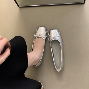 Scarpe basse con punta quadrata da donna, nuove per primavera e autunno, stile francese da sera, delicate ed eleganti, modello fata, piatte, da nonna - Product Image 2