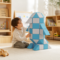 Blocs en tissu lavables à motif pingouin pour la maison, la salle de jeux, la maternelle, jeu éducatif de groupe pour parc d'attractions