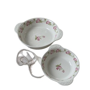 Nouvelle grande plaque de service de Nouvel An, style manoir français, à motifs floraux en relief, compatible micro-ondes, avec double poignée - Product Image 5