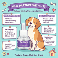 Diffuseur de phéromones apaisantes Waylemo pour chiens et chats, à brancher, soulagement continu de l'anxiété et du stress 24h/24, couverture de pièce, OEM/ODM