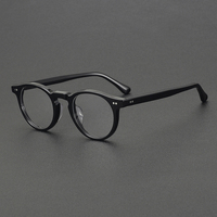 8095 Montures de lunettes optiques rondes vintage haut de gamme en acétate pour femmes et hommes, vente en gros