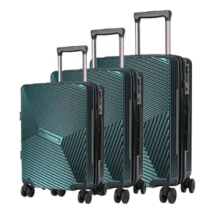Custom ABS travel 3 piece Trolley Suitcase Luggage factory suitcase luggage sets