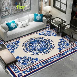 <span class=keywords><strong>Tappeto</strong></span> Tradizionale Cinese in <span class=keywords><strong>Lana</strong></span> Neozelandese, Elegante Blu e <span class=keywords><strong>Bianco</strong></span>, Lussuoso per Soggiorno e Camera da Letto, Annodato a Mano - Product Image 2