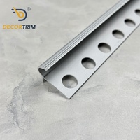 DECORTTRIM Profilé de transition en aluminium antidérapant pour sols, nez de marche pour protection des bords de carrelage et de bois