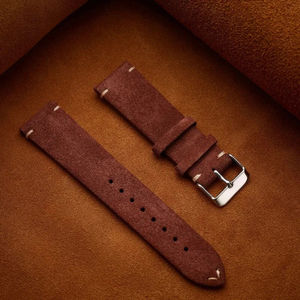 Bracelet de montre en daim à libération rapide Upro, cuir véritable, 14/16/18/19/20/21/22 mm, boucle à ardillon, bracelet de montre en cuir de veau fait main, universel - Product Image 1