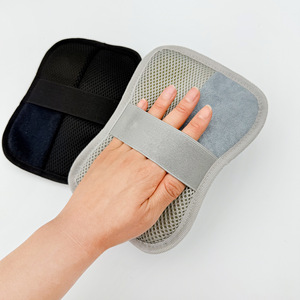 Gants universels pour l'élimination des poils d'animaux, pour le brossage, le bain et le massage des grands chiens, taille unique, gris et noir - Product Image 3