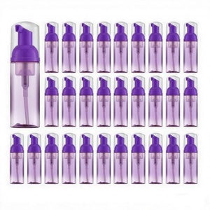 30ml 50ml <b>Plastic</b> Lash Shampoo Foaming <b>Bottles</b> <b>Empty</b> Eyelash Extension Soap Pump Cleanser Set with Screw Cap Sealing - Product Image 1