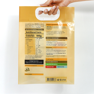 Custom Printed 2kg 5kg 10kg Recyclable Plastic Side Gusset Plastic Flour <strong>Rice</strong> Grains Cereals <strong>Packaging</strong> Mylar Bags With Handle - Product Image 3