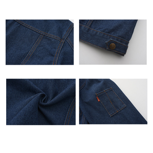 Thời Trang Phố Vest Nguyên Phụ Nữ Denim Jeans Quá Khcỡ Người Đàn Ông Denim Thiết Lập Nhà Sản Xuất Tùy Chỉnh Người Đàn Ông Của Denim Áo Khoác Đồng Phục - Product Image 5