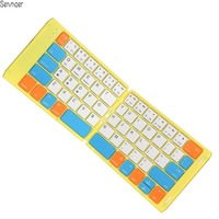 Clavier BT pliable Clavier portable sans fil avec support Rechargeable pleine grandeur Ultra Compatible Android Windows LAPTOP
