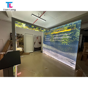 Wholesale Custom New Design Portable Aluminum <b>Frame</b> SEG Tension Fabric Backlit <b>Backdrop</b> Tradeshow Booth Display LED Light Box - Product Image 2