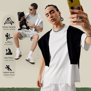 Casual Men's T-shirt, Oversized Round Neck, Short Sleeve, Loose <strong>Fit</strong>, Street Style, <strong>Basic</strong> T-shirt. - Product Image 1