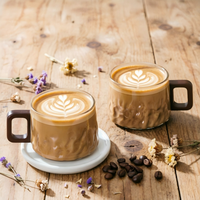 Tasse à thé en verre exquise, tasse à café latte art hautement esthétique, tasse à boire pour l'eau, le lait, le jus à la maison