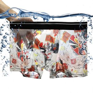 Ice Silk Men Underwear <b>Boxer</b> Trunk Soft Underwear Smooth Panties <b>Boxers</b> - Product Image 2