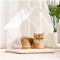 Maison pour chat moderne en acrylique personnalisée, ventilée, antidérapante, transparente, cage pour animaux de compagnie, cage à oiseaux, enclos pour araignées sauteuses, présentoir pour chiens