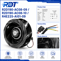 Ventilador Centrífugo Trifásico de Alto Flujo de Aire R2D190-AC08-10 de 190 mm, Operación Continua Confiable, Refrigeración Industrial con Inversor