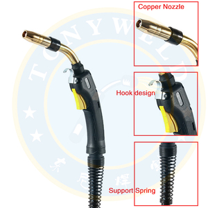 Antorcha <span class=keywords><strong>de</strong></span> <span class=keywords><strong>Soldadura</strong></span> MIG Tipo 200a Refrigerada por Aire con CO2, Cable <span class=keywords><strong>de</strong></span> Cobre, Conector Tweco/Euro, Venta al Por Mayor <span class=keywords><strong>de</strong></span> Fábrica, OEM - Product Image 2