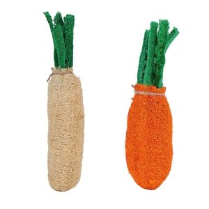Juguetes para masticar al por mayor para mascotas: juguetes de zanahoria de lufa para hámster, conejo, perro y gato - Product Image 1