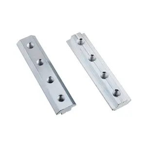 2A01.BA.01 High-qualität stahl abgedeckt verzinkt m6/m8 länge 80mm 4 löcher t slot mutter mit nut 10