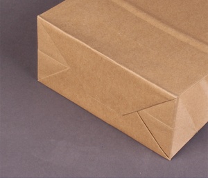 Classic Brown <strong>Craft</strong> Paper <strong>Bags</strong> for Supermarket Food Packaging Flexo Printed Custom Design Recyclable Ribbon Handle Promotion - Product Image 5