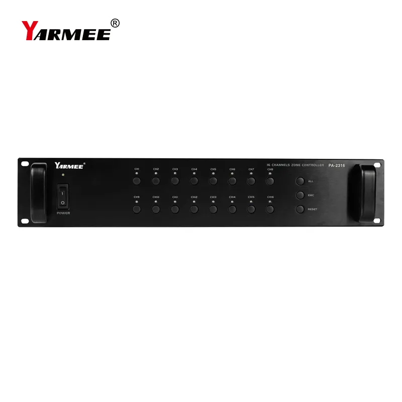 Yarmee 16 Kanaals Gecontroleerde Zone Paging Matrix Controller PA-2316 Voor Omroepinstallatie, Omroep Muziek Systeem