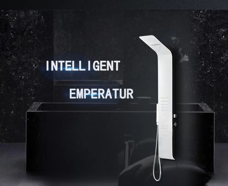 Royo Black Luxury 304 Stainless Steel Shower Column Multi-Function Massage Shower Panel