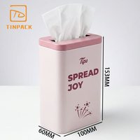 Offre Spéciale : Distributeur de Mouchoirs Rectangulaire Personnalisé en Fer Blanc pour Bureau, Cuisine et Restaurant – Usage Quotidien