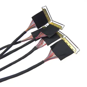 Kabel V-pex Lvds Koaksial Mikro 30pin Kustom untuk Panel Lcd