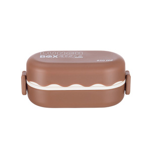 Food Grade Double-Layer Student Lunch Box with <b>Microwave</b> Heating and Sealed Buckle <b>Cover</b> - Product Image 5