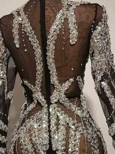 सेसिन राइनस्टोन नाइट क्लब पार्टी के माध्यम से सेक्सी ब्लैक देखने के माध्यम से सेक्सी ब्लैक देखना - Product Image 6