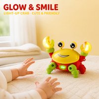 Jouet Crabe Dansant Lumineux en Plastique Rongheqiang avec Éclairage LED pour Bébés et Enfants, Cadeau Animal de Dessin Animé Électrique - OEM/ODM Disponible