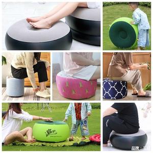 Inflatable Round Stool Black PVC Portable Garden Chair Foldable Inflatable Chair - Product Image 3