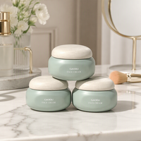 Emballage cosmétique pour soins de la peau Gaoou, pot en verre vert pour crème, 30g 50g