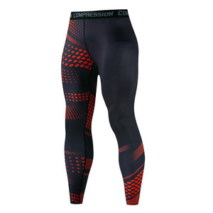 Pantalons de compression pour hommes, haute élasticité, pour la gym, le fitness et le basketball, impression par sublimation, séchage rapide, leggings - Product Image 3
