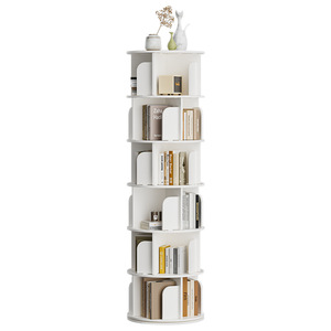 Rotating Bookshelf Floor Standing 360 Degree Round Multi Layer <b>Storage</b> Space Saving For Children Students Large Capacity - Product Image 1