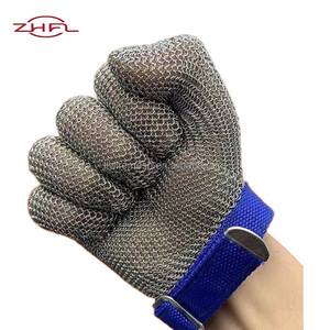 Gants de sécurité en maille d'acier inoxydable anti-coupure EN388/ANSI 5, anti-abrasion ISEA 9, non enduits - Product Image 3