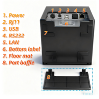 Printer POS Thermal HENEX 80mm dengan Layar, Fungsi Cetak Dua Warna, Printer Struk/Faktur, Antarmuka USB, Tersedia