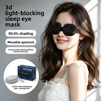 Masque de sommeil unisexe amélioré anti-lumière, non transparent, 3D stéréoscopique avec cavité oculaire mobile, pour le sommeil transfrontalier