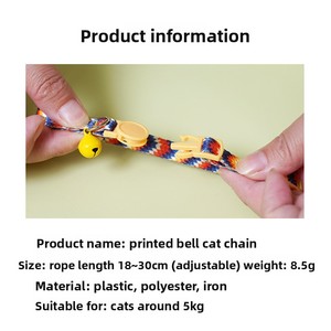 Collar de Lujo con Diseño Original para Gatos, Collar Tejido con Campana, Anti-Asfixia, Hebilla de Seguridad Cómoda, para Todas las Estaciones - Product Image 4