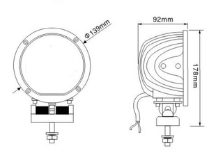 5 Round 5 Blue Led Pedestrian Safety <b>Spotlight</b> XRL1081F 5 Round XRL1081F - Product Image 6