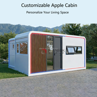 Cabaña Telescópica Expandible para Apple |   Casa Cápsula Prefabricada Moderna, Casa Modular Portátil de Lujo, Cabaña Expandible Tipo Apple