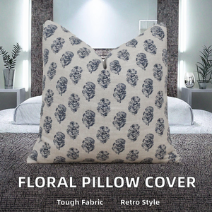 Funda de Almohada de Punto Vintage con Estampado Floral Hecho a Mano, 100% Poliéster, para Uso en el Hogar y Hoteles - Product Image 2