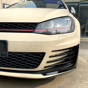 Grille de protection des phares antibrouillard avant de voiture noire brillante pour Volkswagen Golf 7 MK7 GTI 2013-2016, style automobile - Product Image 5