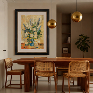 Dipinto a Olio Astratto di Fiori in Stile Retrò Francese, Decorazione di Lusso su Tela, Dipinto a Mano con Cornice in Legno, <span class=keywords><strong>Dimensioni</strong></span> Personalizzabili - Product Image 2