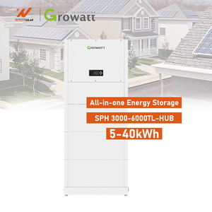 <span class=keywords><strong>Growatt</strong></span> 5-40kWh ระบบเก็บพลังงานแสงอาทิตย์ไฮบริด IP66แบบ all-in-One แบตเตอรี่ลิเธียมพร้อมอินเวอร์เตอร์สำหรับใช้ในบ้าน - Product Image 1